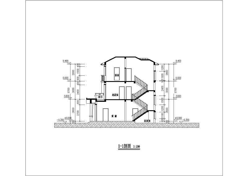 某<a href=https://www.yitu.cn/su/7989.html target=_blank class=infotextkey>小型</a>农村三层别墅<a href=https://www.yitu.cn/su/7590.html target=_blank class=infotextkey>设计</a>建筑cad图（含效果图）