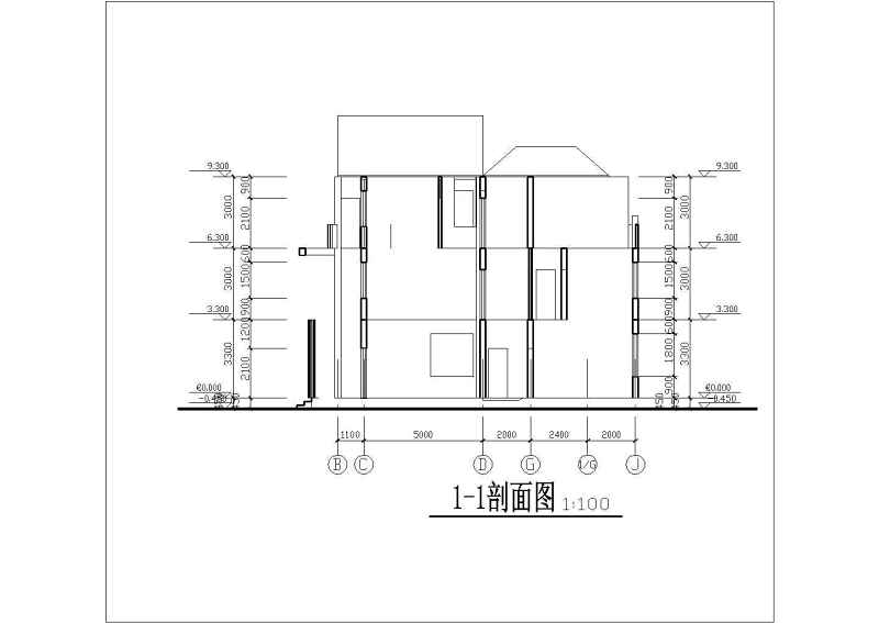 三层新农村别墅建筑<a href=https://www.yitu.cn/su/7590.html target=_blank class=infotextkey>设计</a>cad图（含效果图）