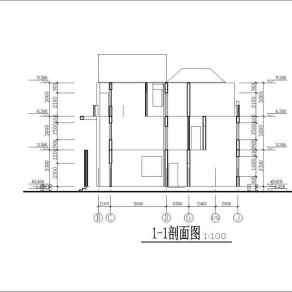 三层新农村别墅建筑设计cad图（含效果图）