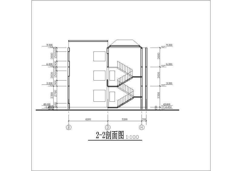 三层新农村别墅建筑<a href=https://www.yitu.cn/su/7590.html target=_blank class=infotextkey>设计</a>cad图（含效果图）