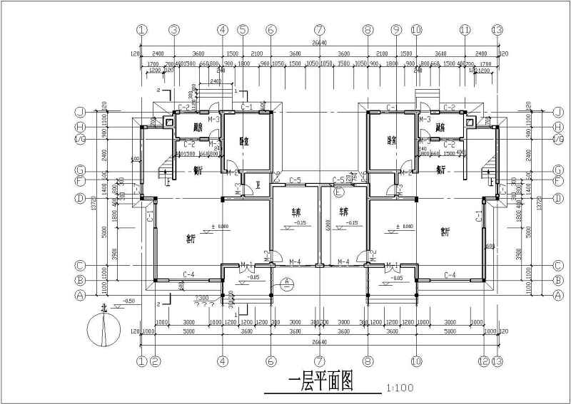 三层新农村别墅建筑<a href=https://www.yitu.cn/su/7590.html target=_blank class=infotextkey>设计</a>cad图（含效果图）