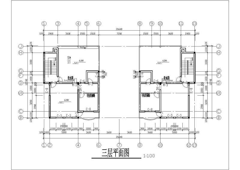 三层新农村别墅建筑<a href=https://www.yitu.cn/su/7590.html target=_blank class=infotextkey>设计</a>cad图（含效果图）