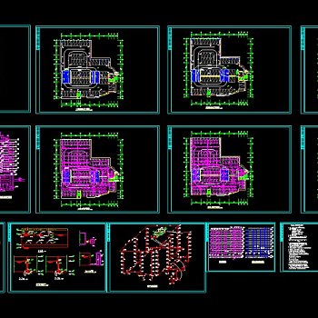 某七层停车库给排水和消防设计图纸