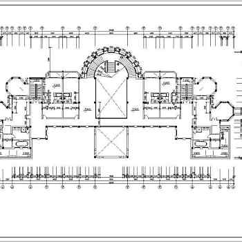 大型会所建筑设计全套CAD图纸