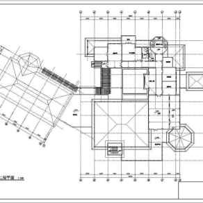 豪华会所建筑设计全套CAD图纸