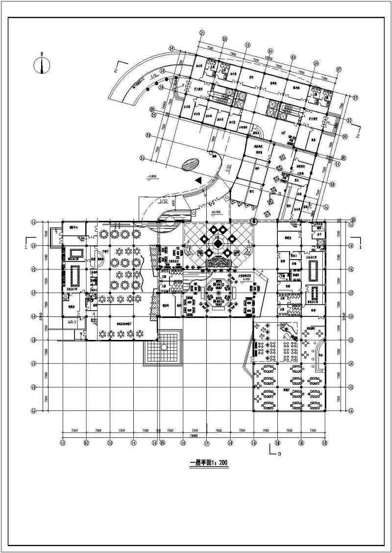 某高层宾馆建筑<a href=https://www.yitu.cn/su/7590.html target=_blank class=infotextkey>设计</a>cad方案图