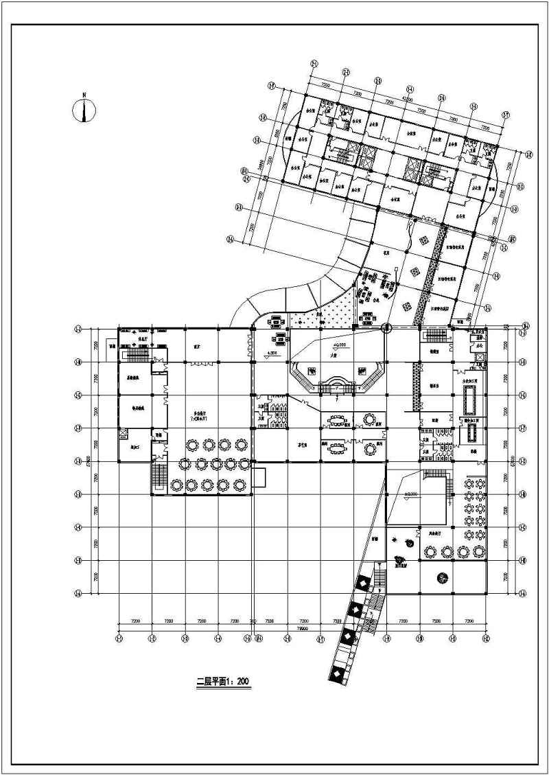 某高层宾馆建筑<a href=https://www.yitu.cn/su/7590.html target=_blank class=infotextkey>设计</a>cad方案图