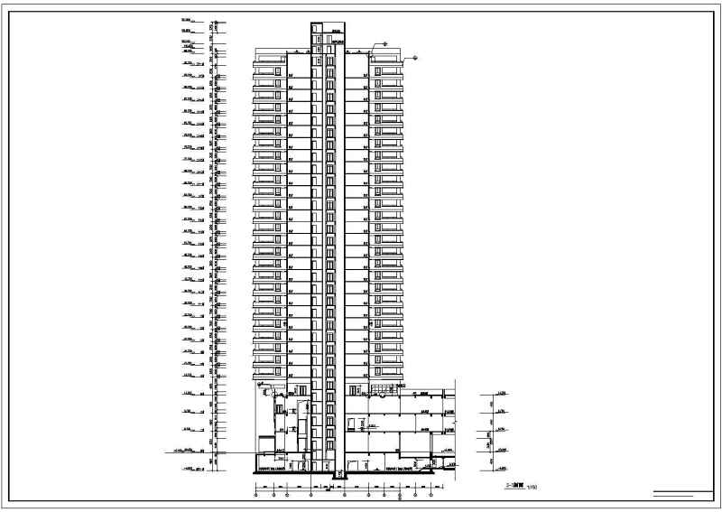 某高层商住<a href=https://www.yitu.cn/su/8159.html target=_blank class=infotextkey>楼</a>建筑<a href=https://www.yitu.cn/su/7590.html target=_blank class=infotextkey>设计</a>cad施工图