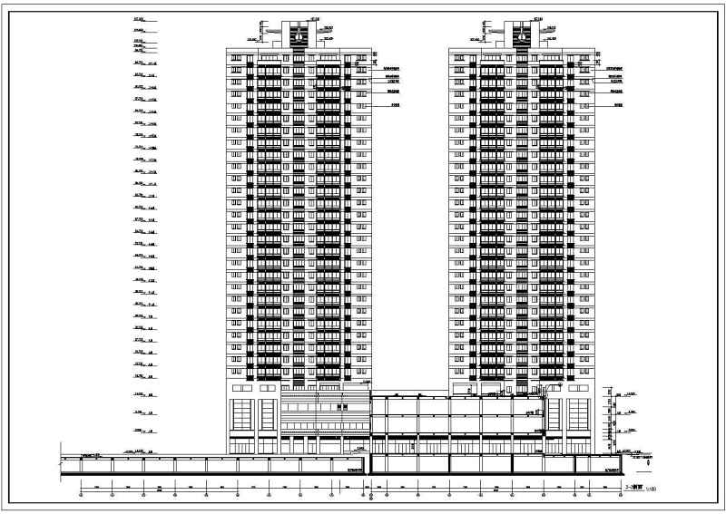 某高层商住<a href=https://www.yitu.cn/su/8159.html target=_blank class=infotextkey>楼</a>建筑<a href=https://www.yitu.cn/su/7590.html target=_blank class=infotextkey>设计</a>cad施工图