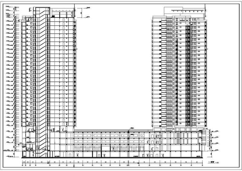 某高层商住<a href=https://www.yitu.cn/su/8159.html target=_blank class=infotextkey>楼</a>建筑<a href=https://www.yitu.cn/su/7590.html target=_blank class=infotextkey>设计</a>cad施工图