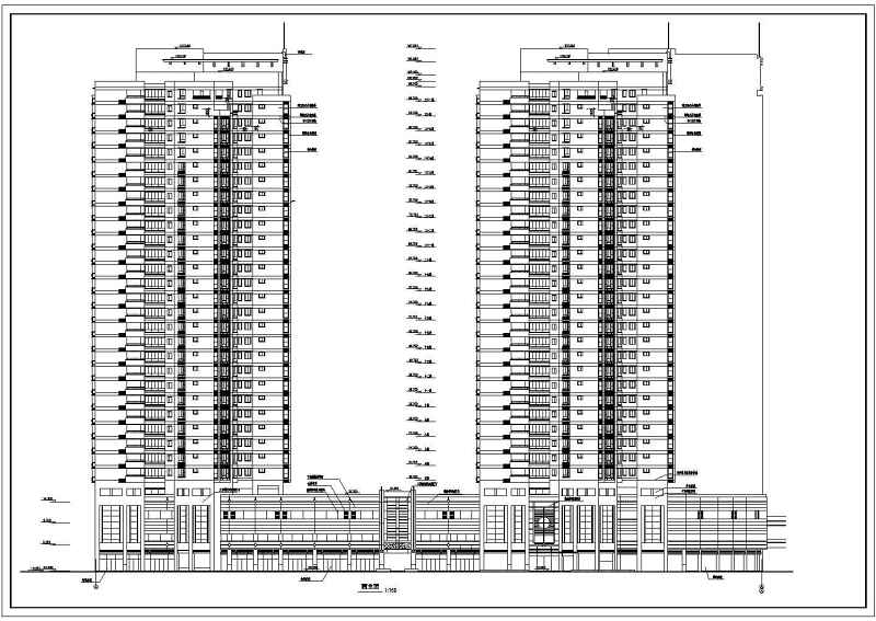 某高层商住<a href=https://www.yitu.cn/su/8159.html target=_blank class=infotextkey>楼</a>建筑<a href=https://www.yitu.cn/su/7590.html target=_blank class=infotextkey>设计</a>cad施工图