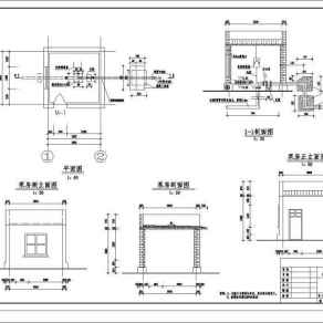 某水利工程管理站房cad设计施工图