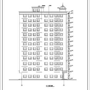 汕尾市某地十三层框架结构酒店建筑设计方案图纸