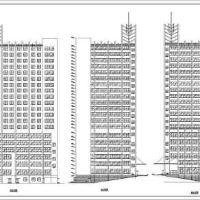 某地十九层框架结构酒店建筑设计方案图纸