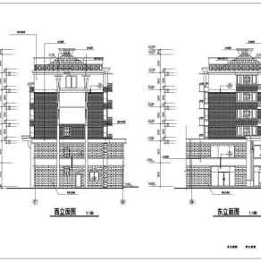 余杭市某六层框架结构住宅建筑设计施工图纸3D模型