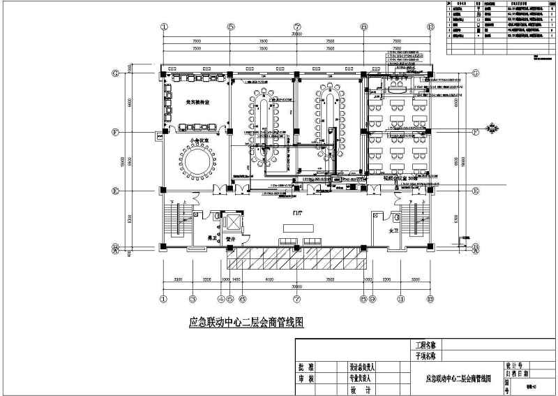 多层机房装修、电气全套cad施工图，含说明