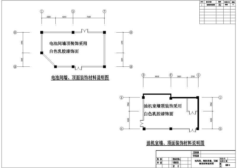 多层机房装修、电气全套cad施工图，含说明