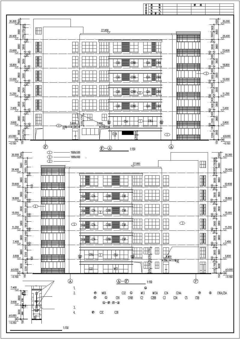 某<a href=https://www.yitu.cn/sketchup/shangyezongheti/index.html target=_blank class=infotextkey>商业综合</a><a href=https://www.yitu.cn/su/8159.html target=_blank class=infotextkey>楼</a>建筑全套<a href=https://www.yitu.cn/su/7590.html target=_blank class=infotextkey>设计</a>CAD施工图