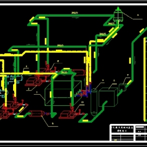 空调制冷机房系统图3D模型