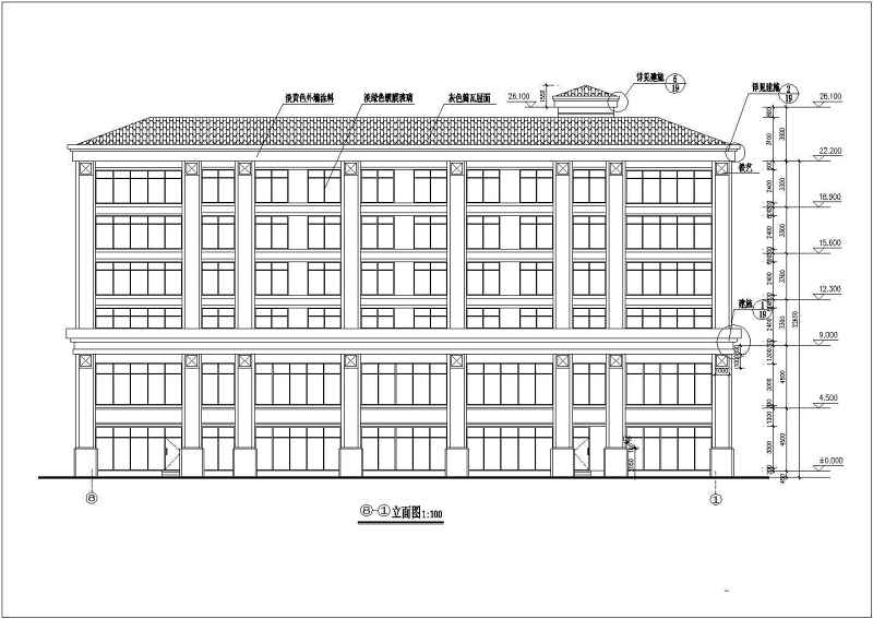 某<a href=https://www.yitu.cn/su/7872.html target=_blank class=infotextkey>地</a>6层<a href=https://www.yitu.cn/sketchup/shangyezongheti/index.html target=_blank class=infotextkey>商业综合</a><a href=https://www.yitu.cn/su/8159.html target=_blank class=infotextkey>楼</a>建筑<a href=https://www.yitu.cn/su/7590.html target=_blank class=infotextkey>设计</a>施工图