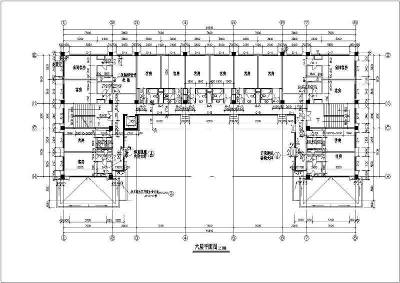 某<a href=https://www.yitu.cn/su/7872.html target=_blank class=infotextkey>地</a>6层<a href=https://www.yitu.cn/sketchup/shangyezongheti/index.html target=_blank class=infotextkey>商业综合</a><a href=https://www.yitu.cn/su/8159.html target=_blank class=infotextkey>楼</a>建筑<a href=https://www.yitu.cn/su/7590.html target=_blank class=infotextkey>设计</a>施工图