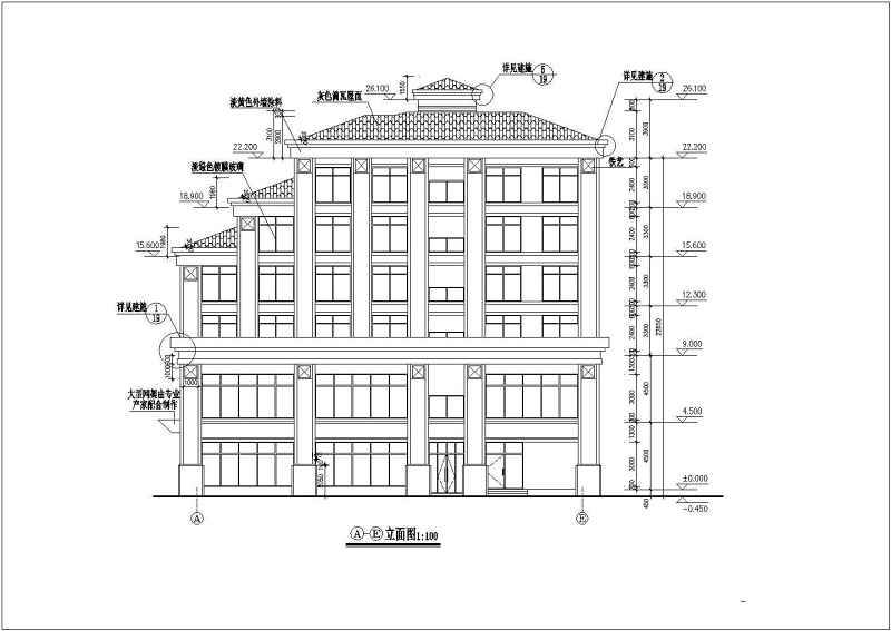 某<a href=https://www.yitu.cn/su/7872.html target=_blank class=infotextkey>地</a>6层<a href=https://www.yitu.cn/sketchup/shangyezongheti/index.html target=_blank class=infotextkey>商业综合</a><a href=https://www.yitu.cn/su/8159.html target=_blank class=infotextkey>楼</a>建筑<a href=https://www.yitu.cn/su/7590.html target=_blank class=infotextkey>设计</a>施工图