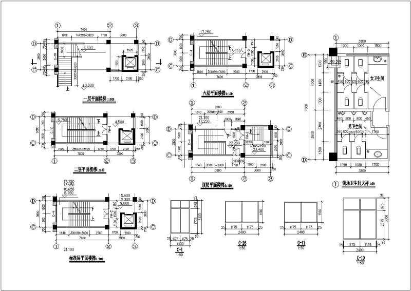 某<a href=https://www.yitu.cn/su/7872.html target=_blank class=infotextkey>地</a>6层<a href=https://www.yitu.cn/sketchup/shangyezongheti/index.html target=_blank class=infotextkey>商业综合</a><a href=https://www.yitu.cn/su/8159.html target=_blank class=infotextkey>楼</a>建筑<a href=https://www.yitu.cn/su/7590.html target=_blank class=infotextkey>设计</a>施工图