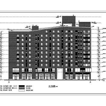 某地11层大型商业公寓综合体建筑设计方案图纸