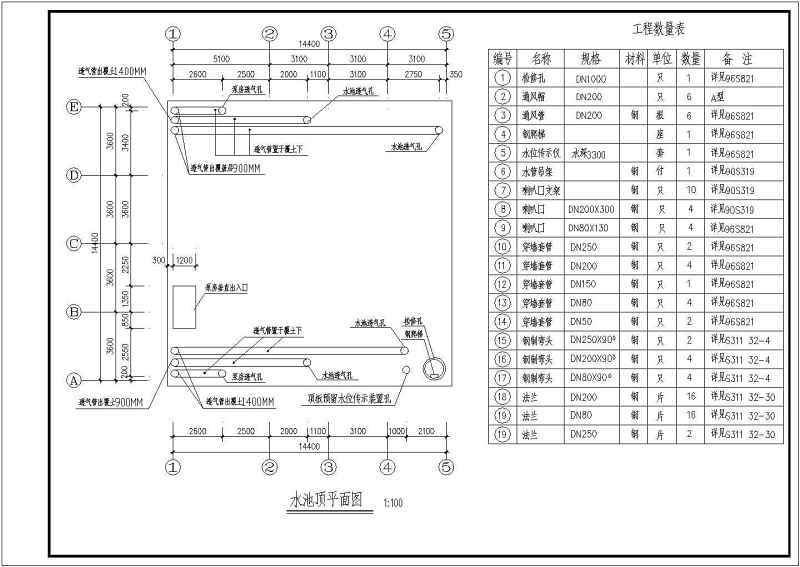 某400立方米矩形消防<a href=https://www.yitu.cn/su/5628.html target=_blank class=infotextkey>水</a>池和泵房结构施工图