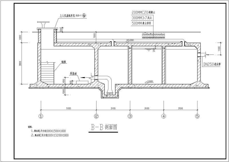 某400立方米矩形消防<a href=https://www.yitu.cn/su/5628.html target=_blank class=infotextkey>水</a>池和泵房结构施工图