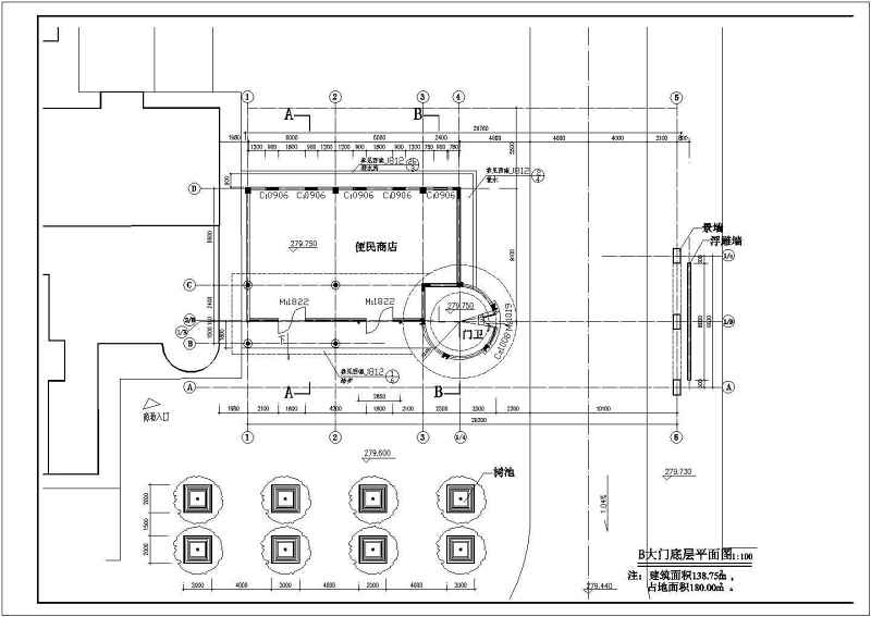 <a href=https://www.yitu.cn/su/7987.html target=_blank class=infotextkey>小区</a>大门方案<a href=https://www.yitu.cn/su/7590.html target=_blank class=infotextkey>设计</a>全套CAD图