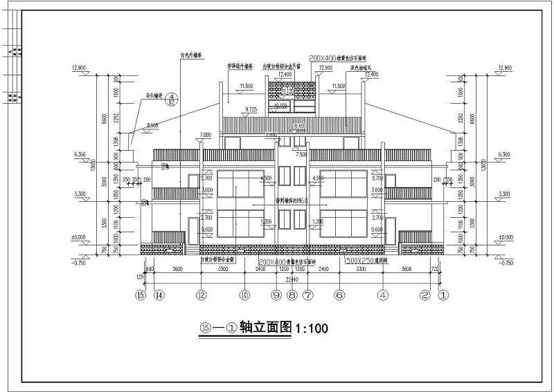 某<a href=https://www.yitu.cn/sketchup/huayi/index.html target=_blank class=infotextkey>花</a>园<a href=https://www.yitu.cn/su/7987.html target=_blank class=infotextkey>小区</a>联排别墅全套建施图