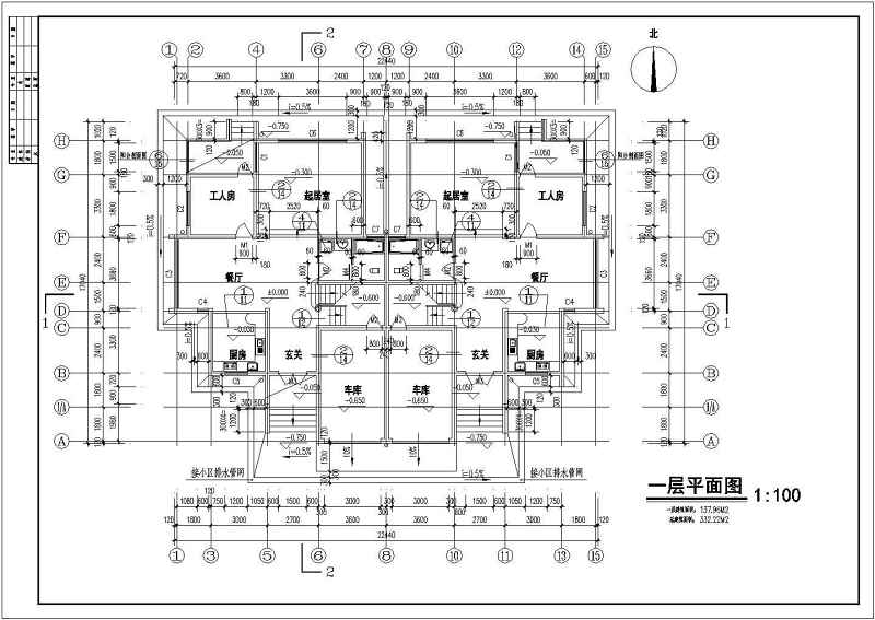 某<a href=https://www.yitu.cn/sketchup/huayi/index.html target=_blank class=infotextkey>花</a>园<a href=https://www.yitu.cn/su/7987.html target=_blank class=infotextkey>小区</a>联排别墅全套建施图