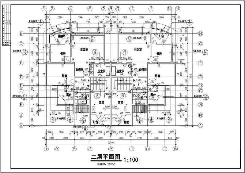 某<a href=https://www.yitu.cn/sketchup/huayi/index.html target=_blank class=infotextkey>花</a>园<a href=https://www.yitu.cn/su/7987.html target=_blank class=infotextkey>小区</a>联排别墅全套建施图