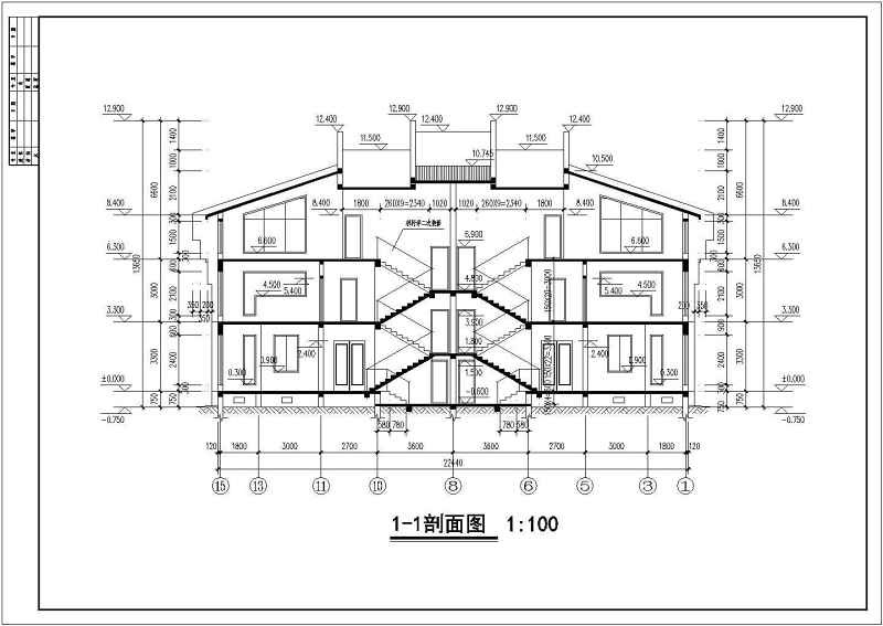 某<a href=https://www.yitu.cn/sketchup/huayi/index.html target=_blank class=infotextkey>花</a>园<a href=https://www.yitu.cn/su/7987.html target=_blank class=infotextkey>小区</a>联排别墅全套建施图