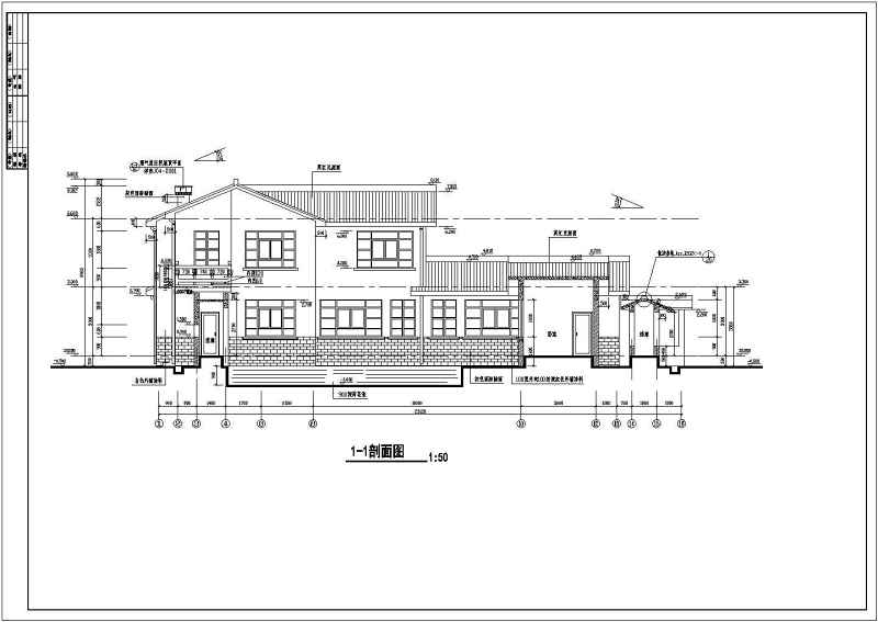 中国古典别墅建筑结构施工图