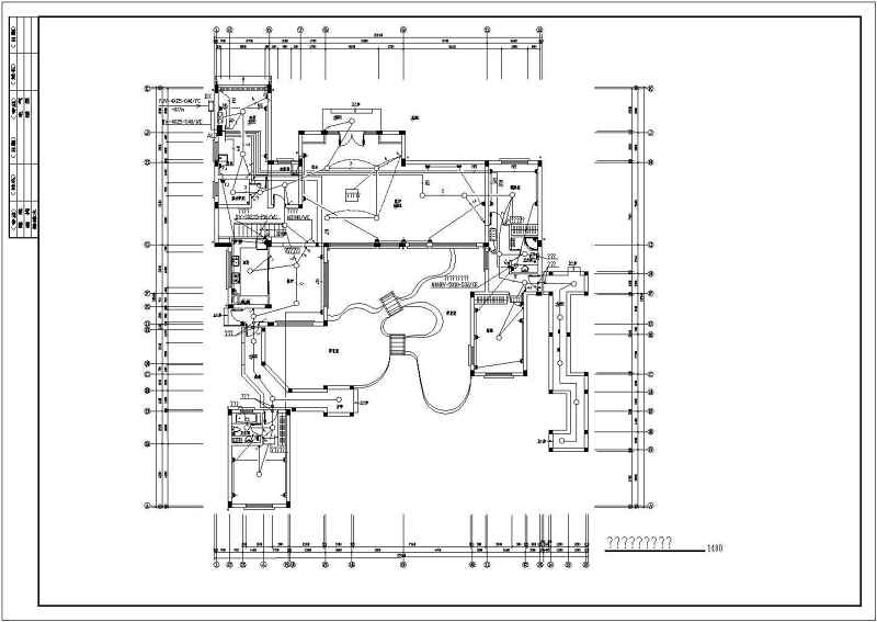 中国古典别墅建筑结构施工图