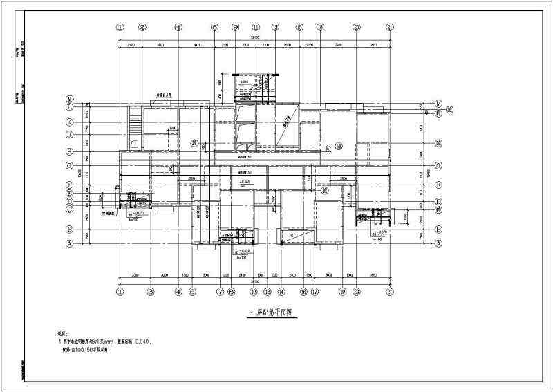 某地十二层（带地下室）剪力墙结构住宅结构方案图