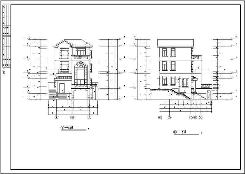 某豪华型别墅全套建施<a href=https://www.yitu.cn/su/7937.html target=_blank class=infotextkey>图纸</a>