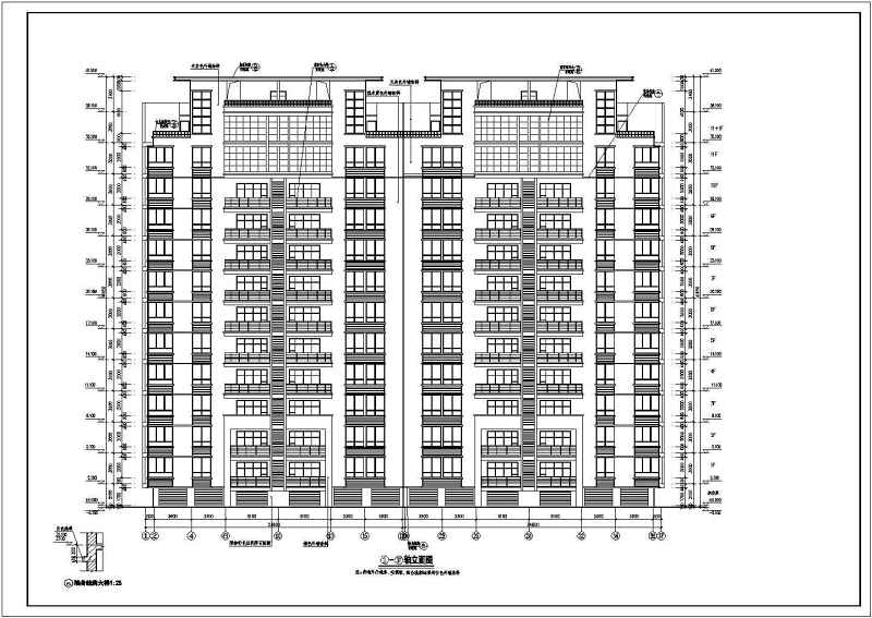 某高层住宅<a href=https://www.yitu.cn/su/8159.html target=_blank class=infotextkey>楼</a>施工<a href=https://www.yitu.cn/su/7590.html target=_blank class=infotextkey>设计</a>图