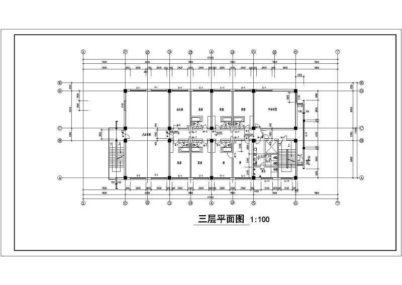 某宾馆商住<a href=https://www.yitu.cn/su/8159.html target=_blank class=infotextkey>楼</a><a href=https://www.yitu.cn/su/7590.html target=_blank class=infotextkey>设计</a>cad全套建施图