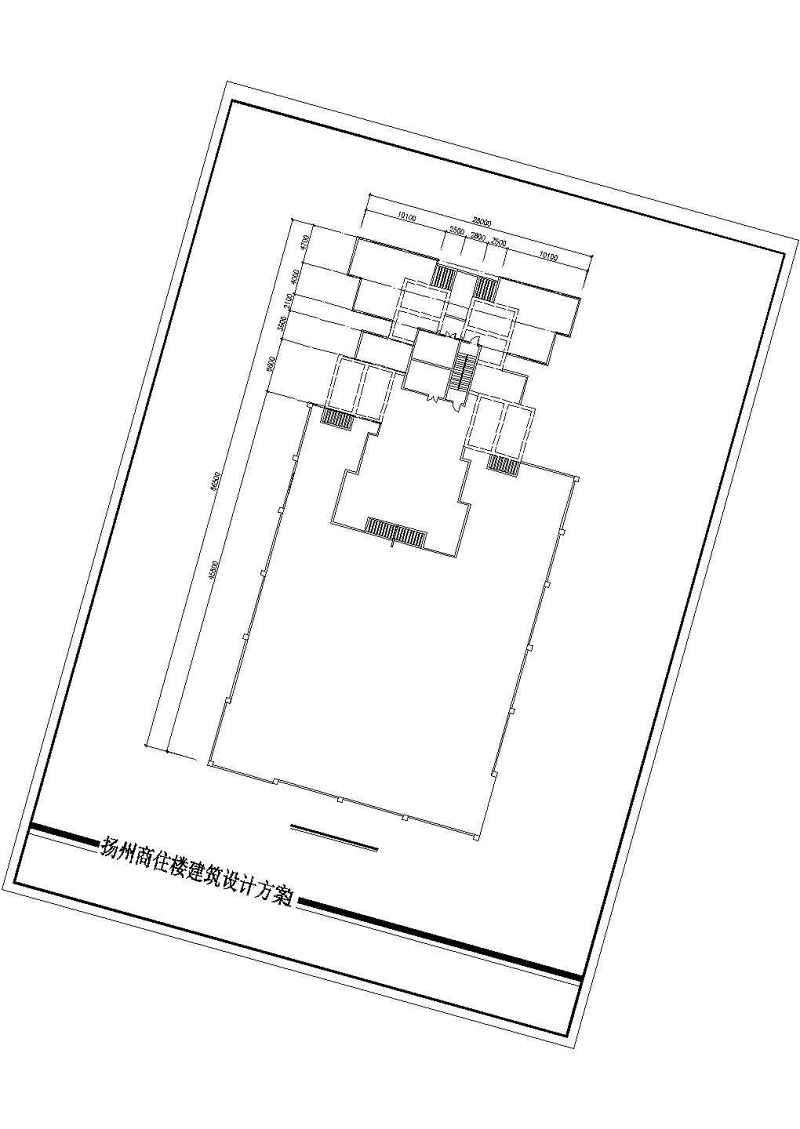 某商住<a href=https://www.yitu.cn/su/8159.html target=_blank class=infotextkey>楼</a>建筑<a href=https://www.yitu.cn/su/7590.html target=_blank class=infotextkey>设计</a>cad方案图带效果图