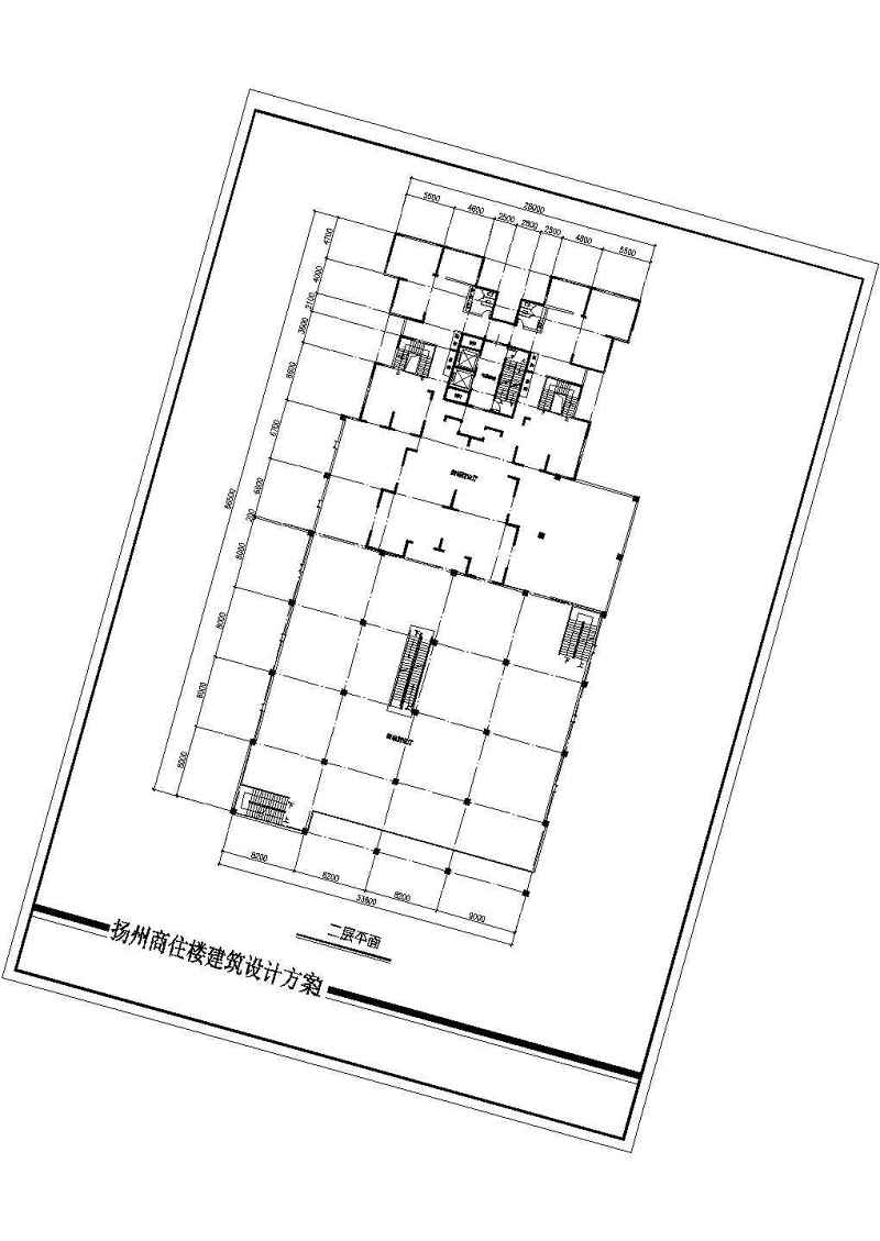 某商住<a href=https://www.yitu.cn/su/8159.html target=_blank class=infotextkey>楼</a>建筑<a href=https://www.yitu.cn/su/7590.html target=_blank class=infotextkey>设计</a>cad方案图带效果图