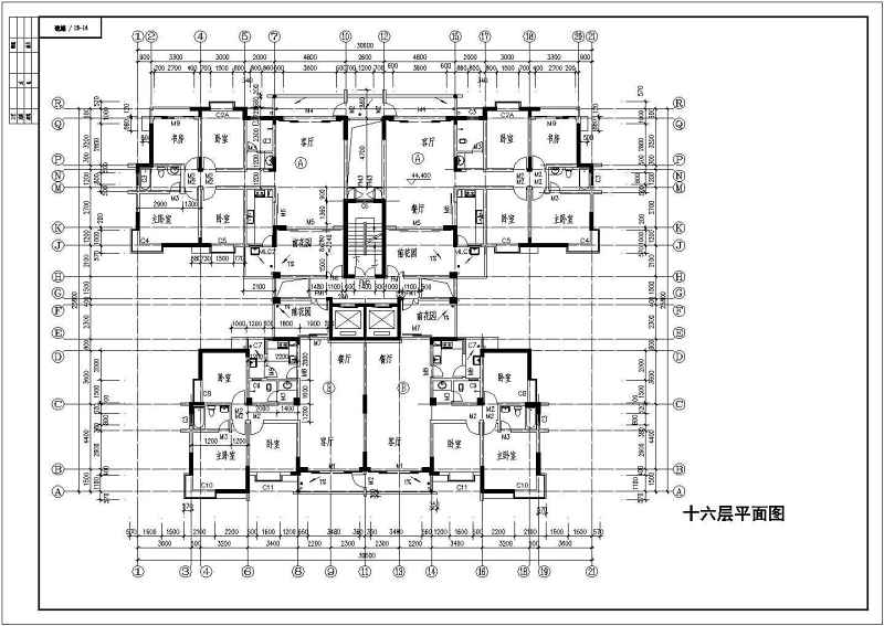 某<a href=https://www.yitu.cn/su/7987.html target=_blank class=infotextkey>小区</a>高层住宅<a href=https://www.yitu.cn/su/8159.html target=_blank class=infotextkey>楼</a>施工<a href=https://www.yitu.cn/su/7937.html target=_blank class=infotextkey>图纸</a>