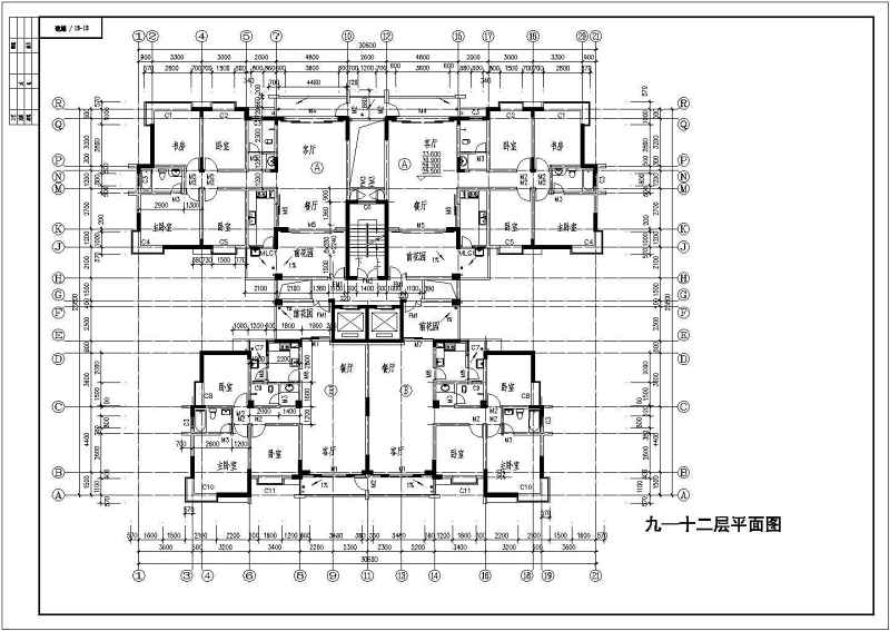 某<a href=https://www.yitu.cn/su/7987.html target=_blank class=infotextkey>小区</a>高层住宅<a href=https://www.yitu.cn/su/8159.html target=_blank class=infotextkey>楼</a>施工<a href=https://www.yitu.cn/su/7937.html target=_blank class=infotextkey>图纸</a>