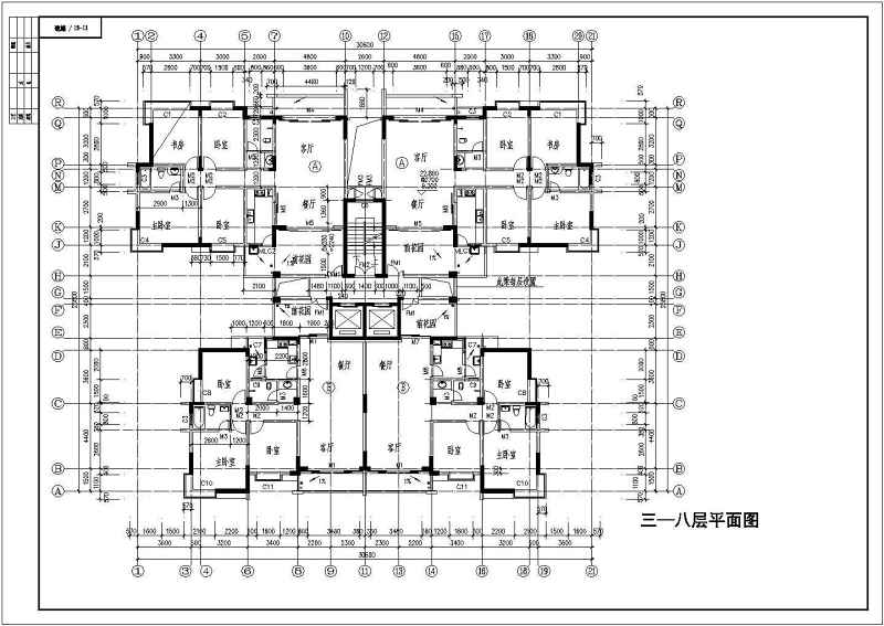 某<a href=https://www.yitu.cn/su/7987.html target=_blank class=infotextkey>小区</a>高层住宅<a href=https://www.yitu.cn/su/8159.html target=_blank class=infotextkey>楼</a>施工<a href=https://www.yitu.cn/su/7937.html target=_blank class=infotextkey>图纸</a>