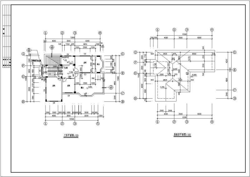 两套经典风格别墅建筑施工图