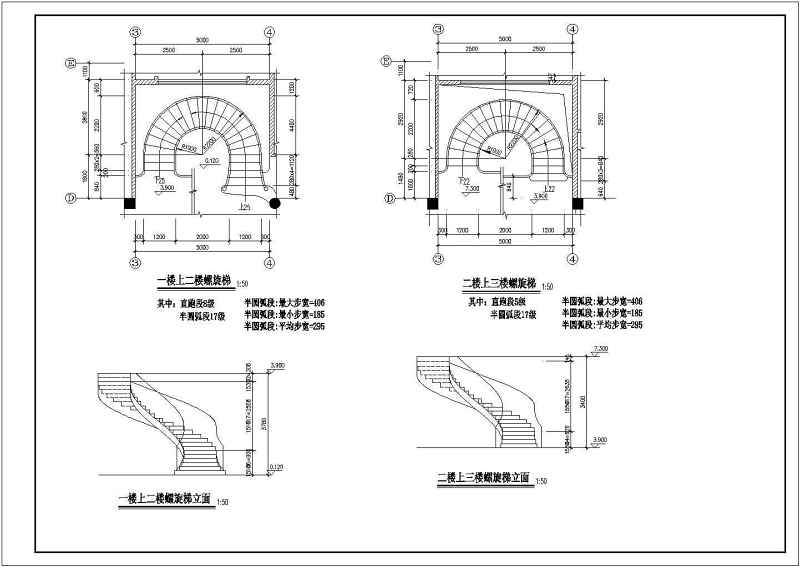 两套经典风格别墅建筑施工图