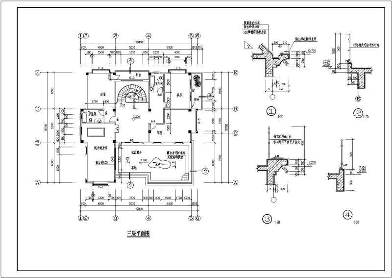 两套经典风格别墅建筑施工图