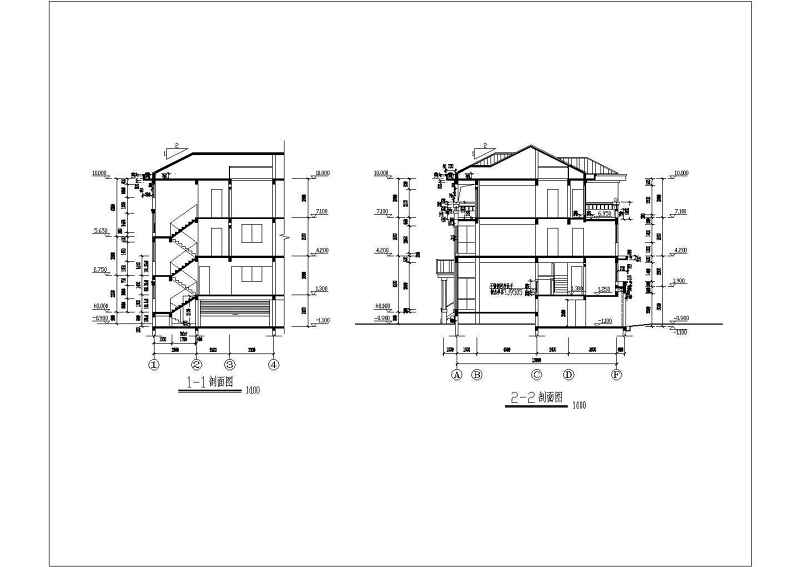 某独立联排别墅建筑施工图